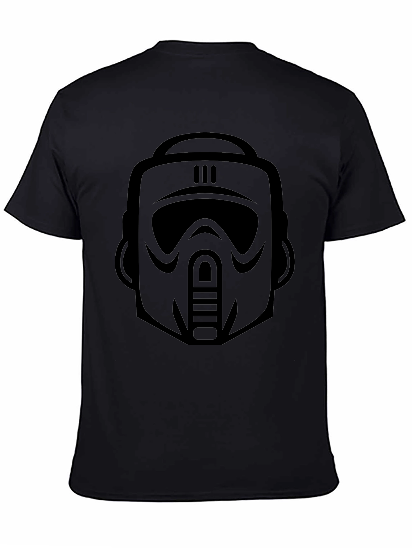 Sci-Fi Trooper Graphic Tee - Black Cotton Blend