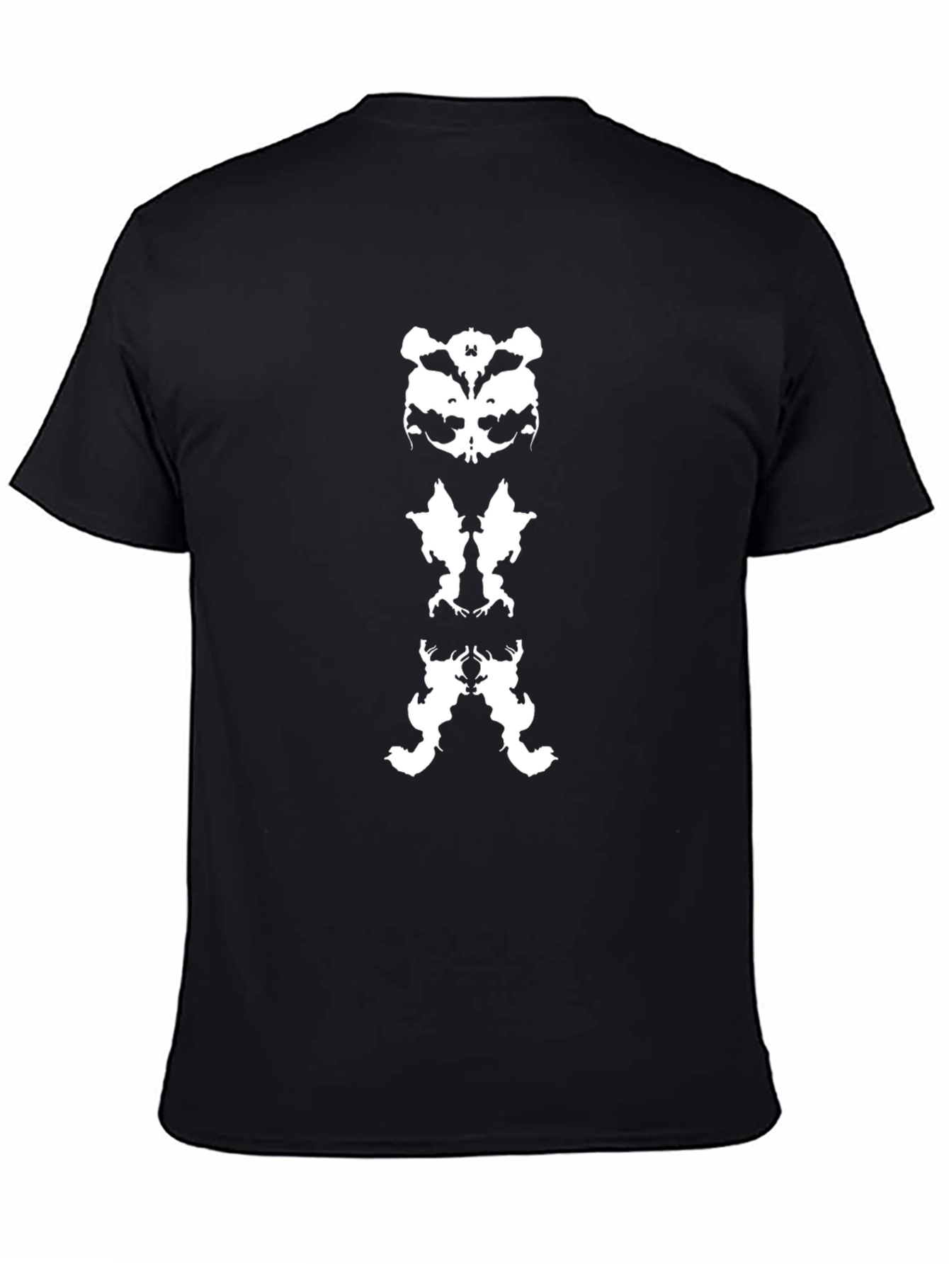 Rorschach Inkblot Graphic Tee - Black Cotton Blend