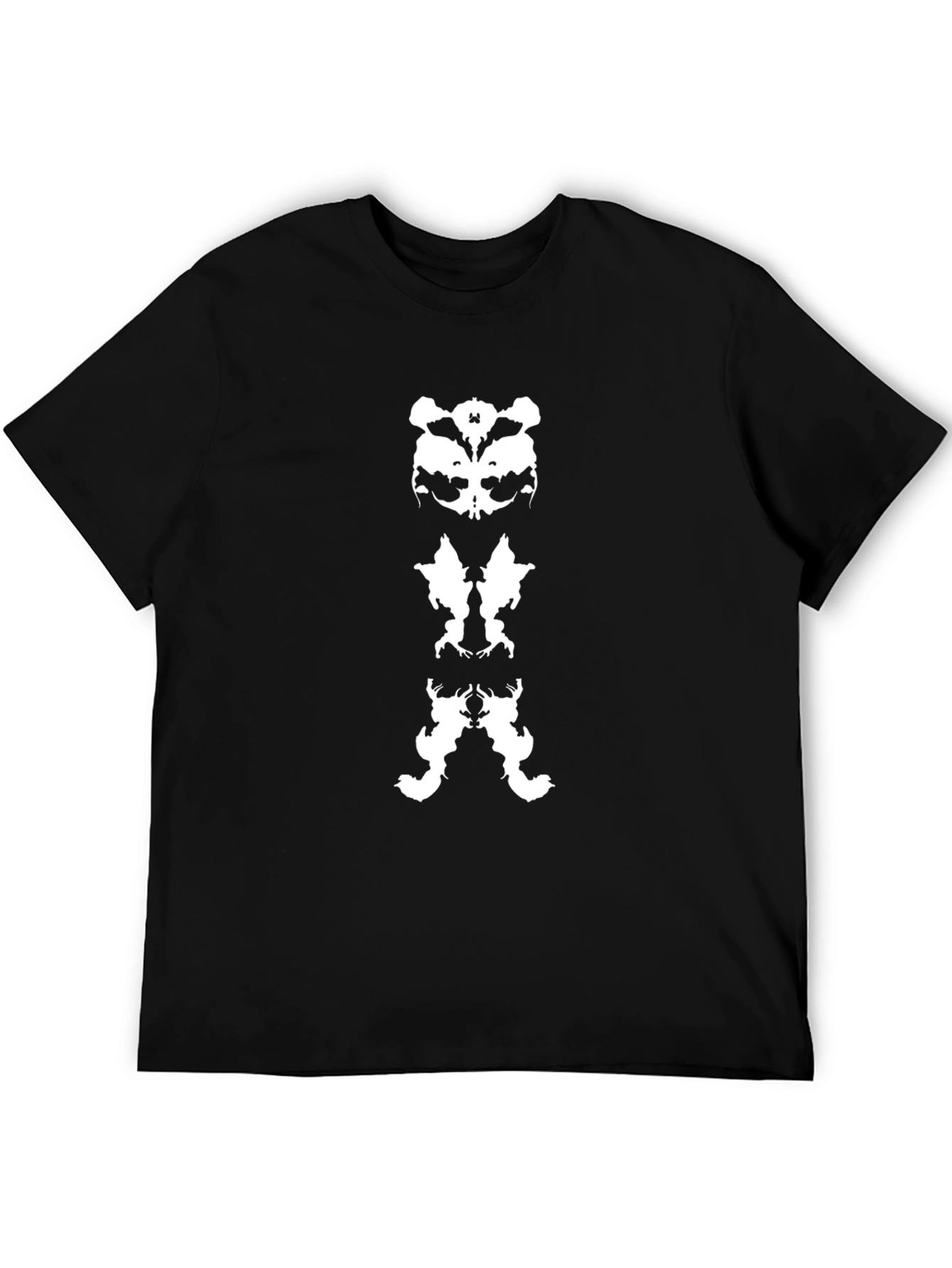 Rorschach Inkblot Graphic Tee - Black Cotton Blend