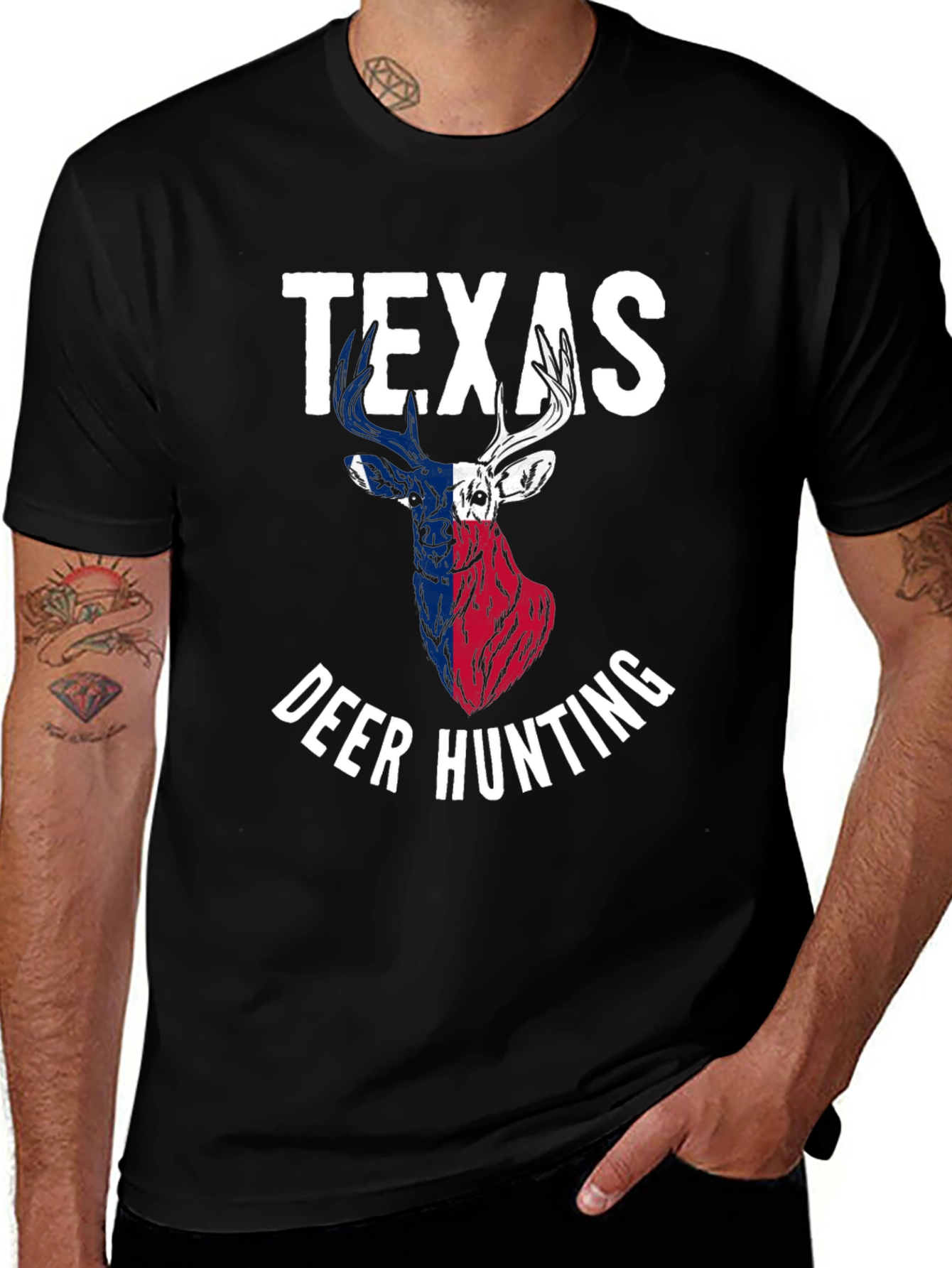Texas Deer Hunting Graphic T-Shirt
