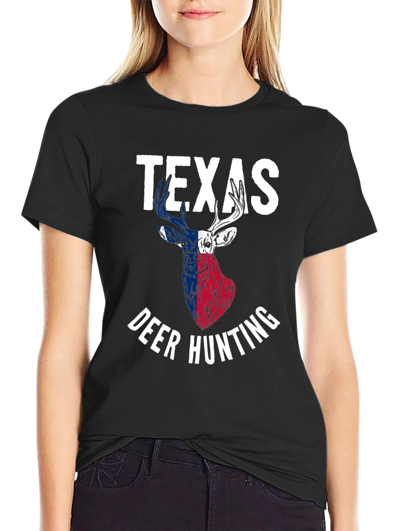 Texas Deer Hunting Graphic T-Shirt