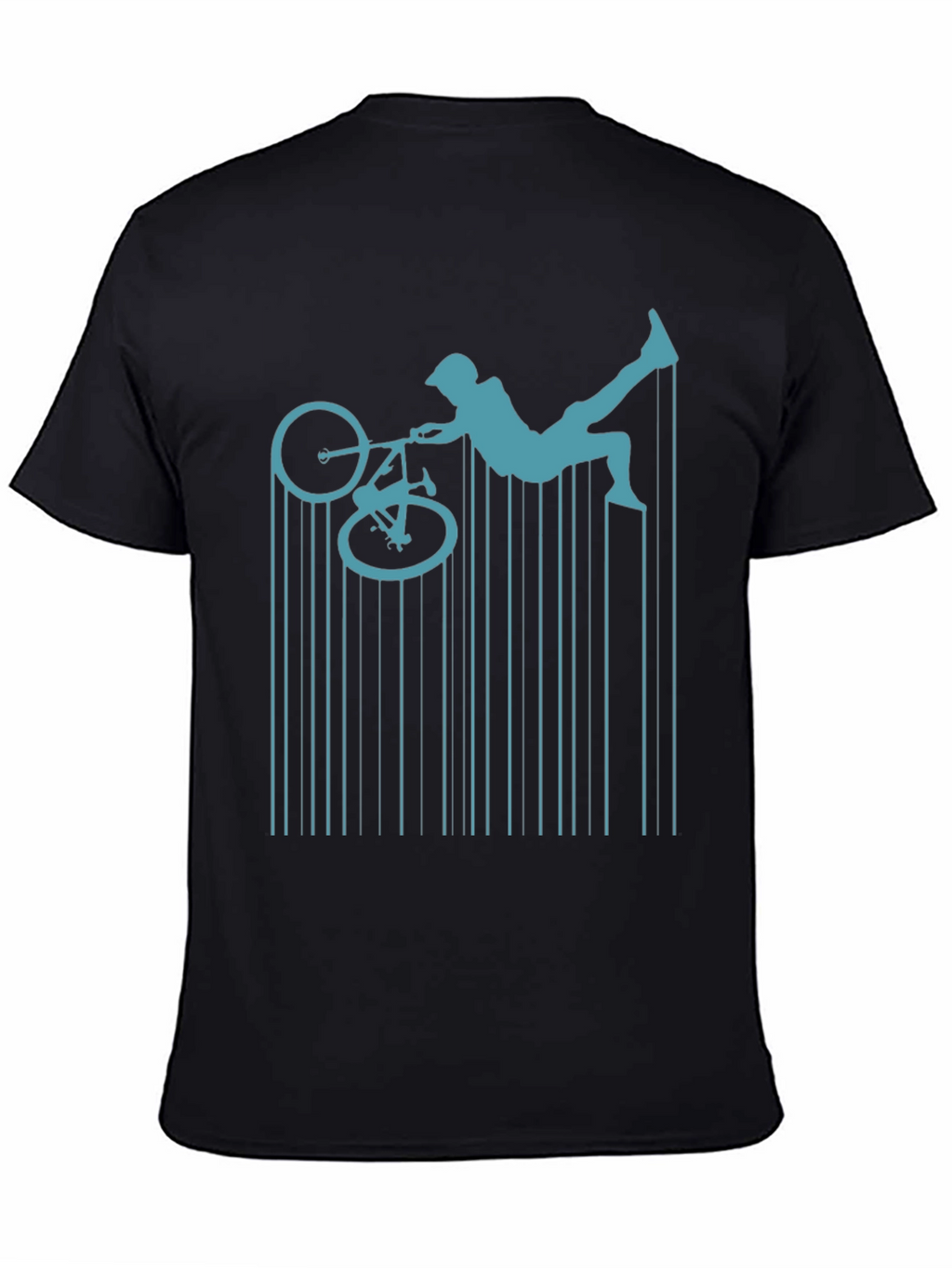 BMX Rider Graphic Tee - Black Cotton Shirt