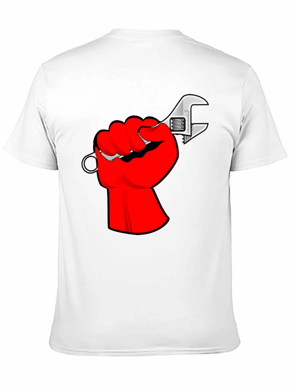 Red Fist Wrench Graphic T-Shirt - Black