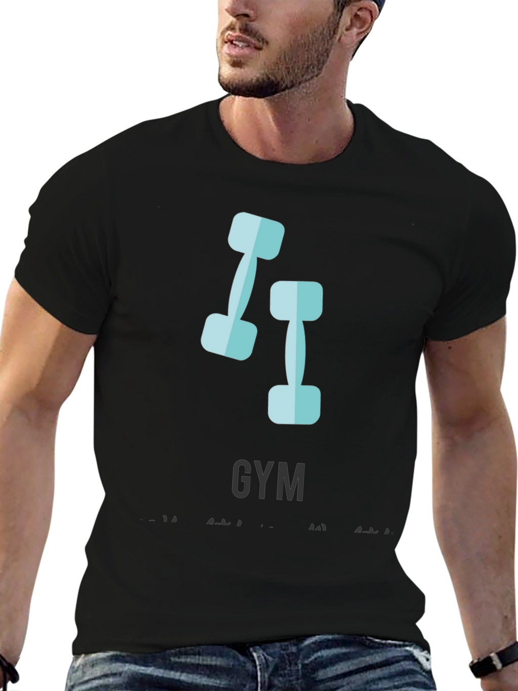 Gym Motivation T-Shirt Black Cotton Tee