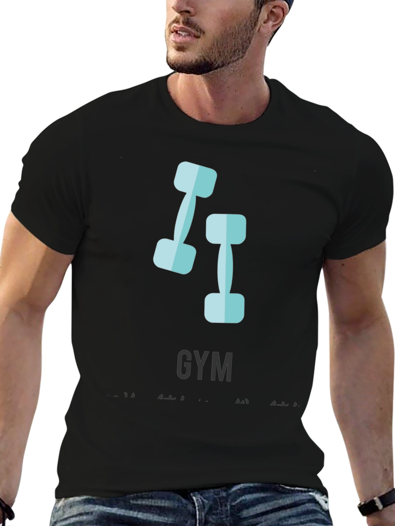 Gym Motivation T-Shirt Black Cotton Tee