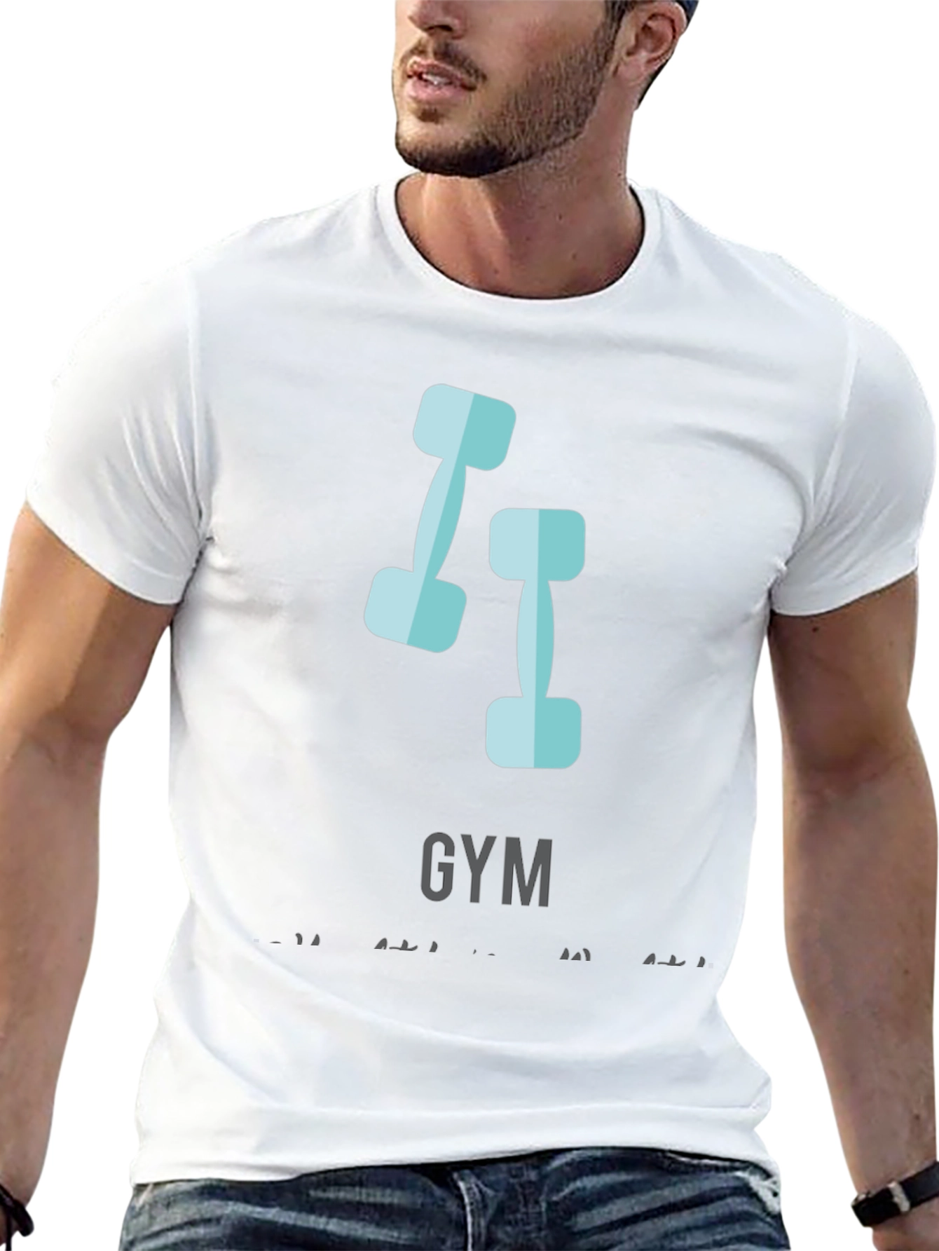 Gym Motivation T-Shirt Black Cotton Tee