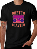 Ghetto Blaster Graphic Tee - Retro Boombox T-Shirt