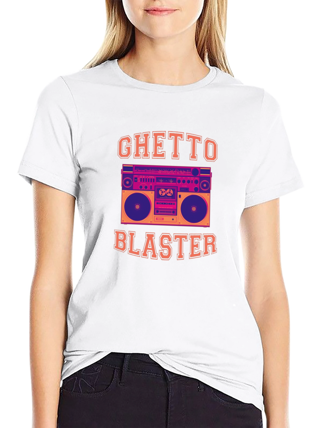 Ghetto Blaster Graphic Tee - Retro Boombox T-Shirt