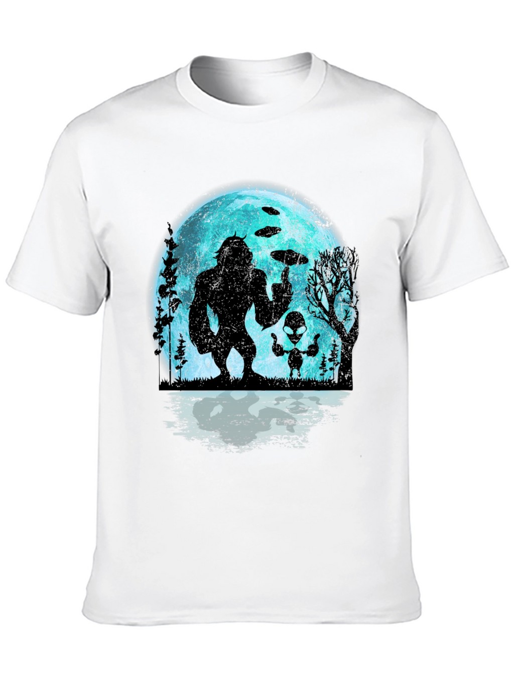 Bigfoot Alien UFO T-Shirt - Funny Cryptid Tee