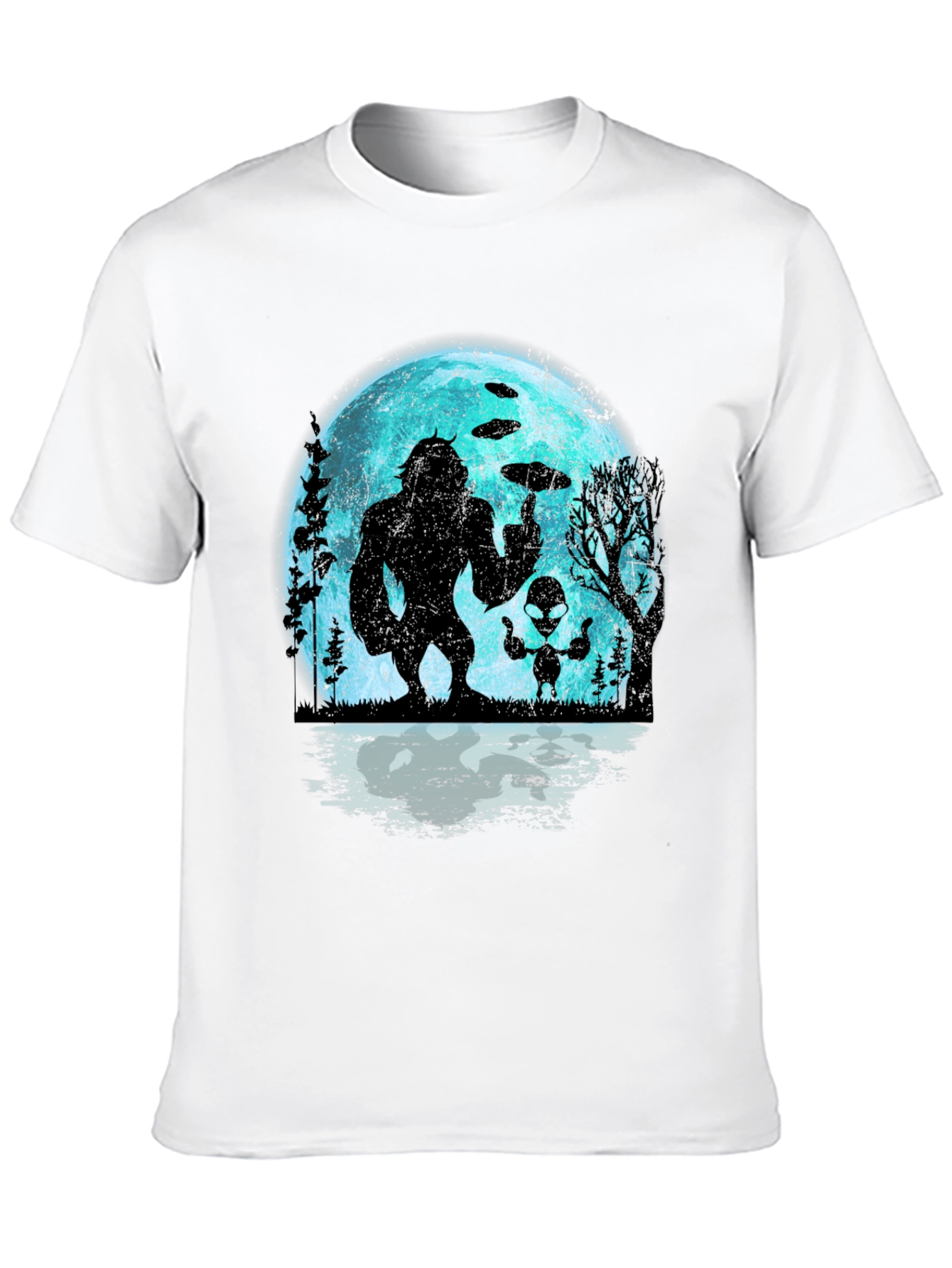 Bigfoot Alien UFO T-Shirt - Funny Cryptid Tee
