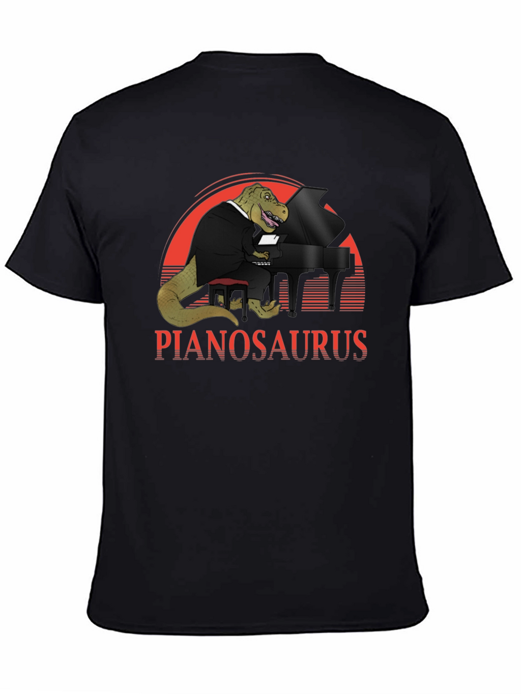 Pianosaurus T-Shirt - Dinosaur Piano Player Tee