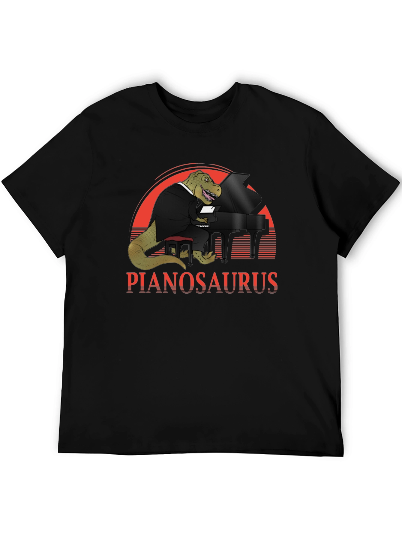 Pianosaurus T-Shirt - Dinosaur Piano Player Tee
