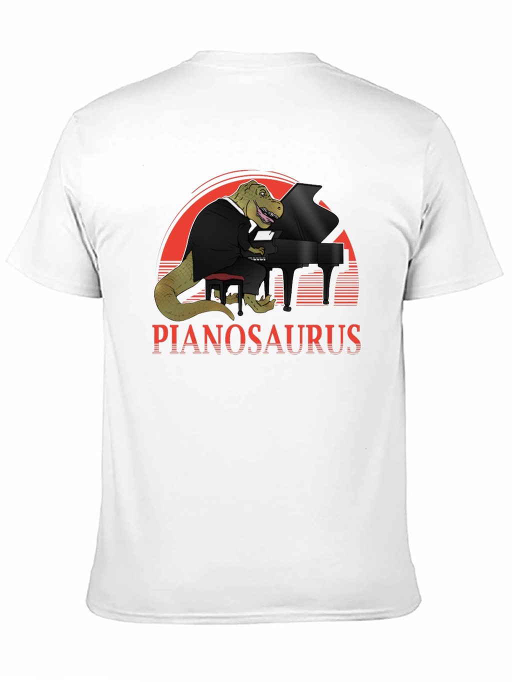 Pianosaurus T-Shirt - Dinosaur Piano Player Tee