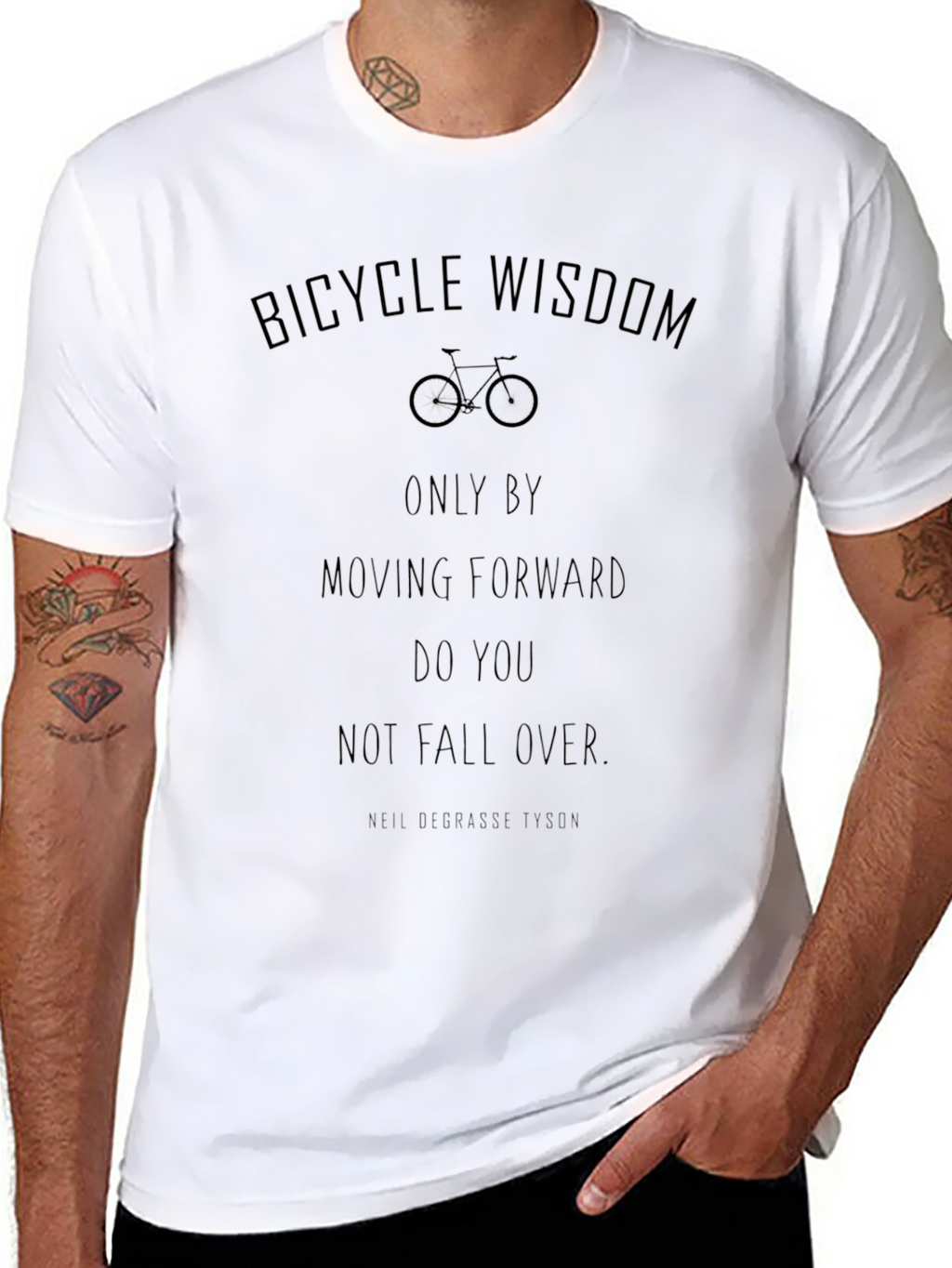 Bicycle Wisdom Graphic Tee - Moving Forward T-Shirt