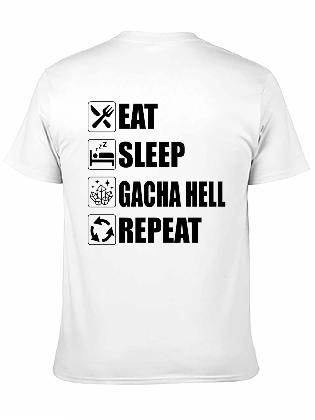 Eat Sleep Gacha Hell Repeat T-Shirt