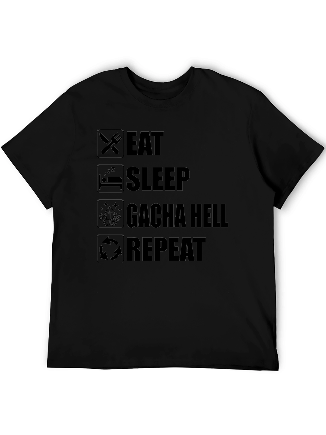 Eat Sleep Gacha Hell Repeat T-Shirt