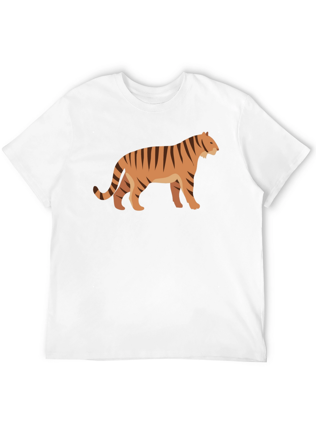 Tiger Graphic Tee - Black Cotton T-Shirt