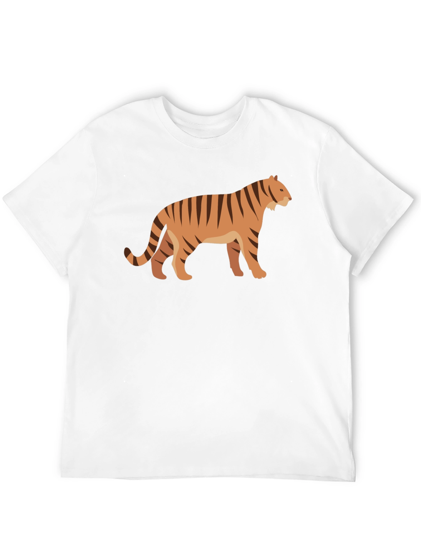 Tiger Graphic Tee - Black Cotton T-Shirt