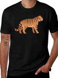 Tiger Graphic Tee - Black Cotton T-Shirt