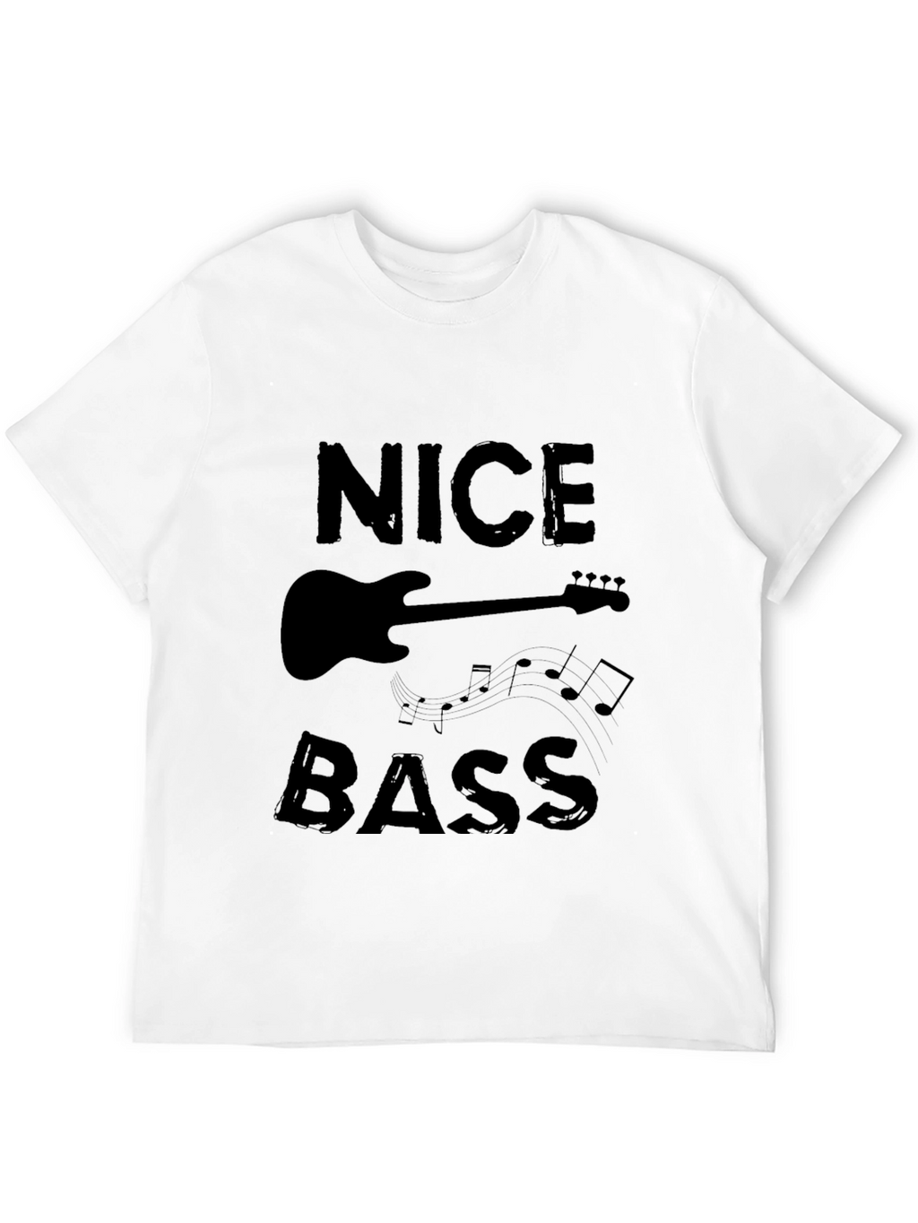 Nice Bass Black Graphic T-Shirt