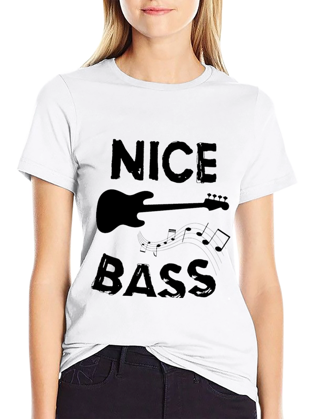 Nice Bass Black Graphic T-Shirt