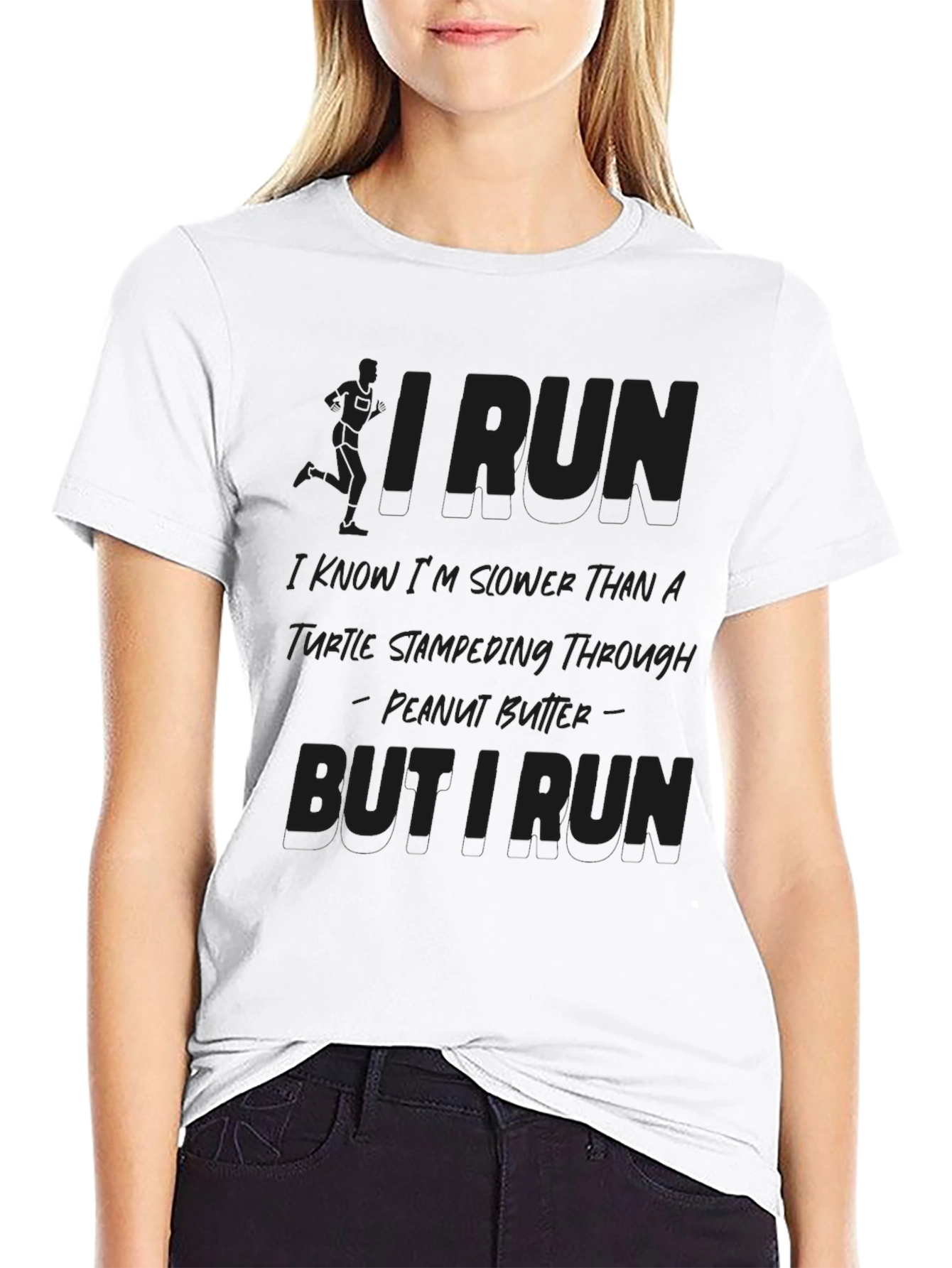 Funny Running T-Shirt - I Run Turtle Peanut Butter