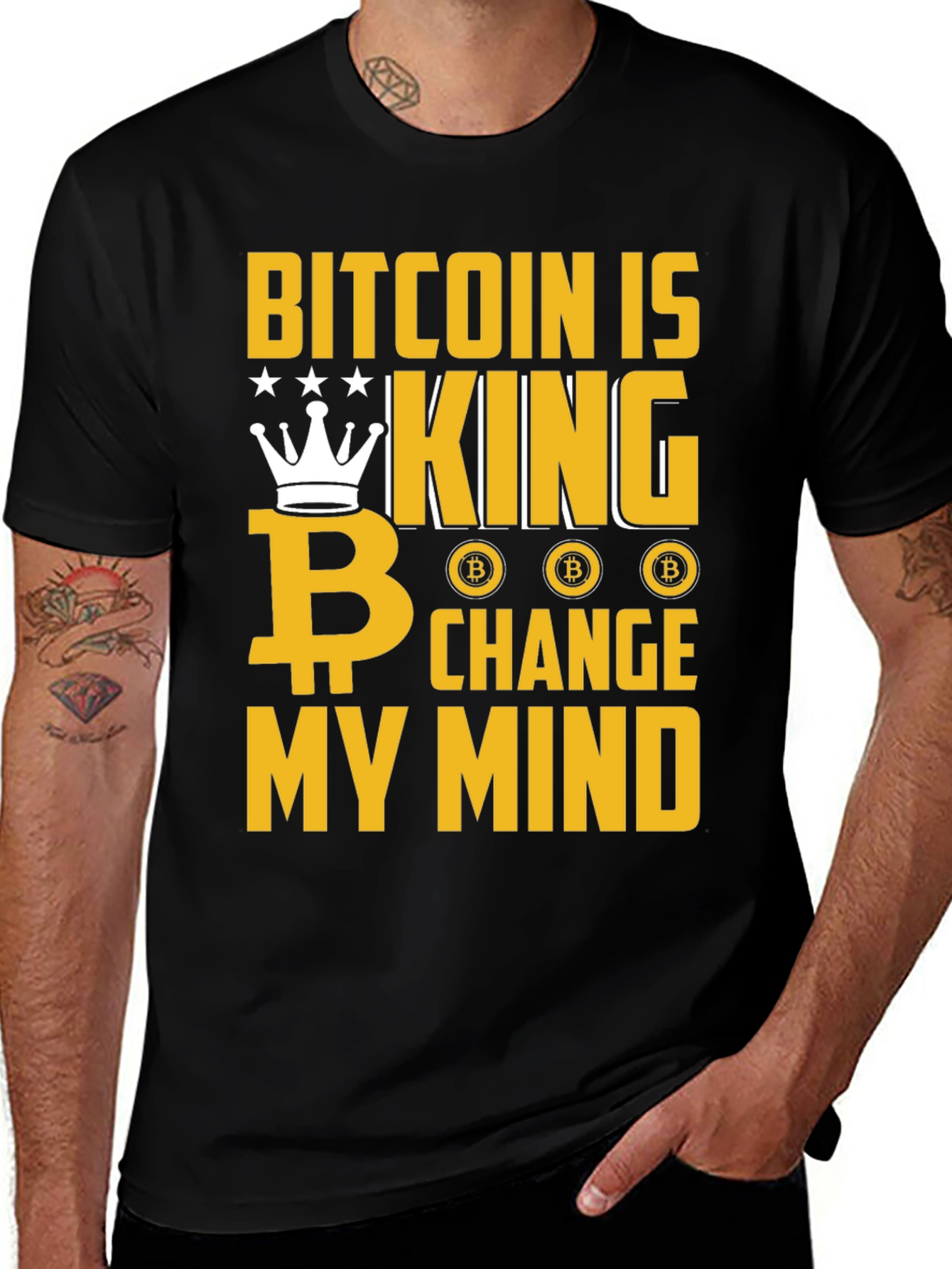 Bitcoin Is King T-Shirt - Change My Mind Crypto Tee