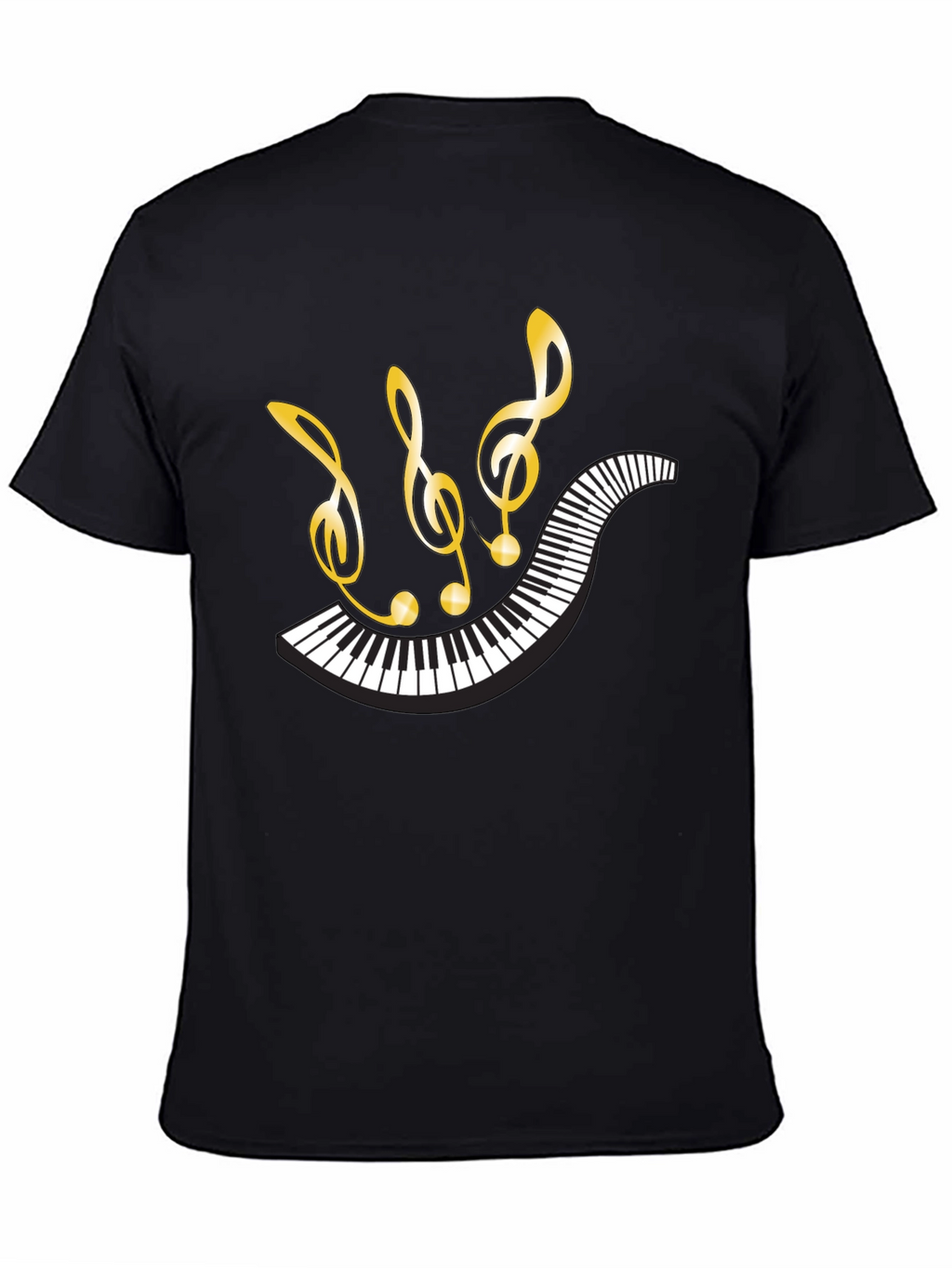 Musical Piano Notes Graphic Tee