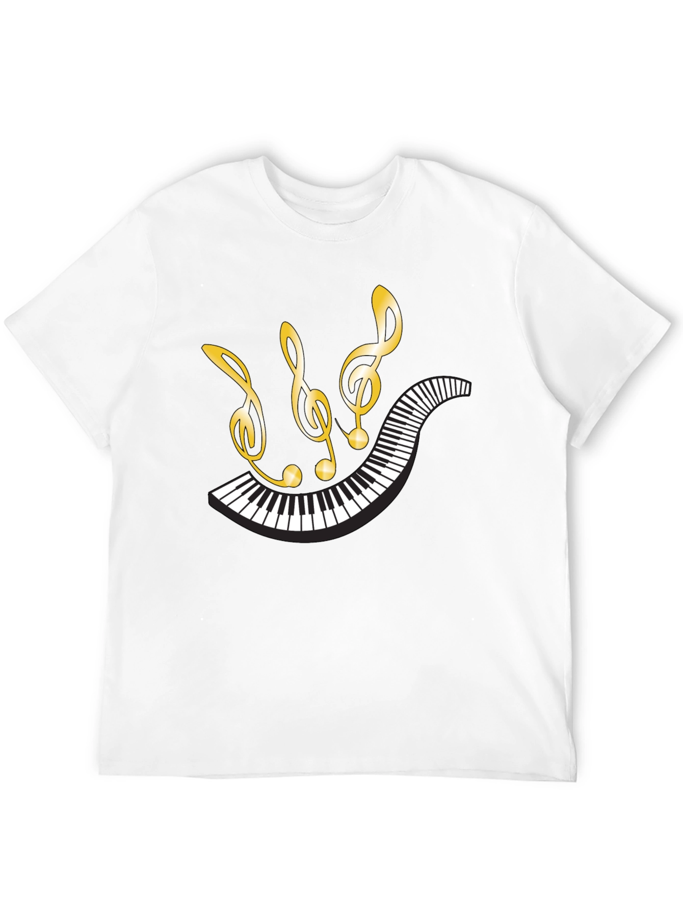 Musical Piano Notes Graphic Tee