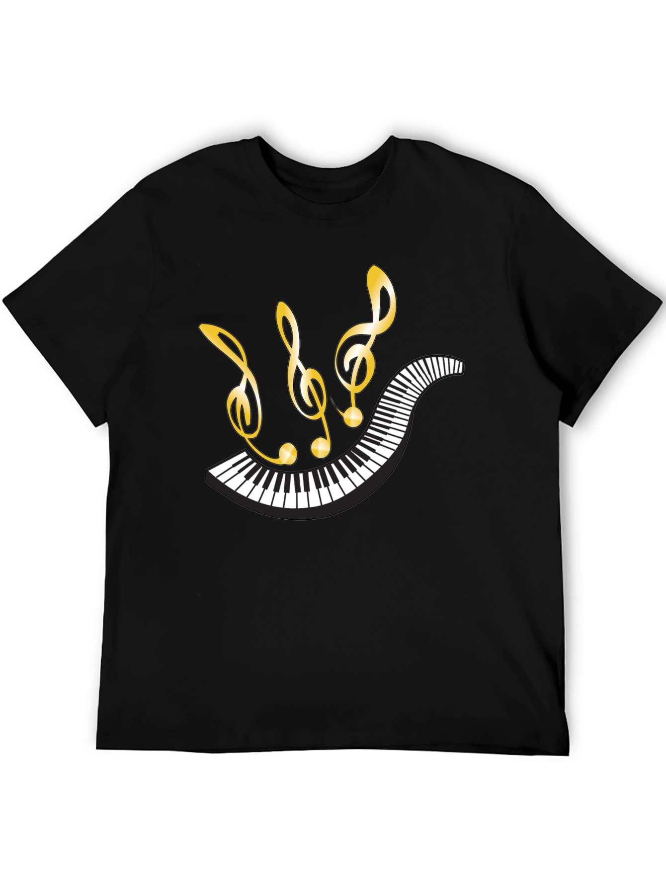 Musical Piano Notes Graphic Tee