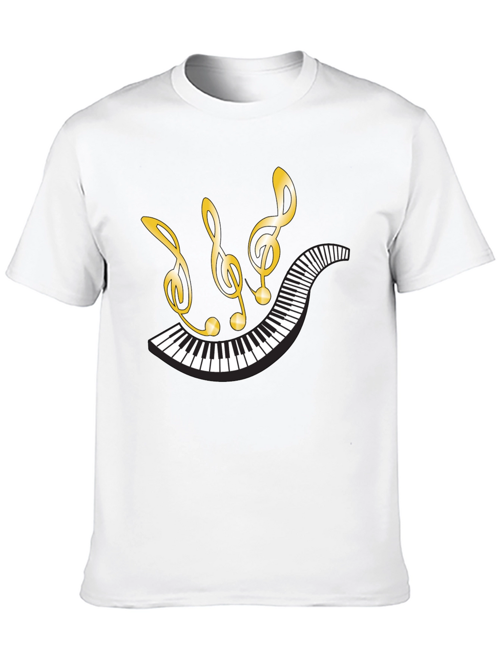 Musical Piano Notes Graphic Tee