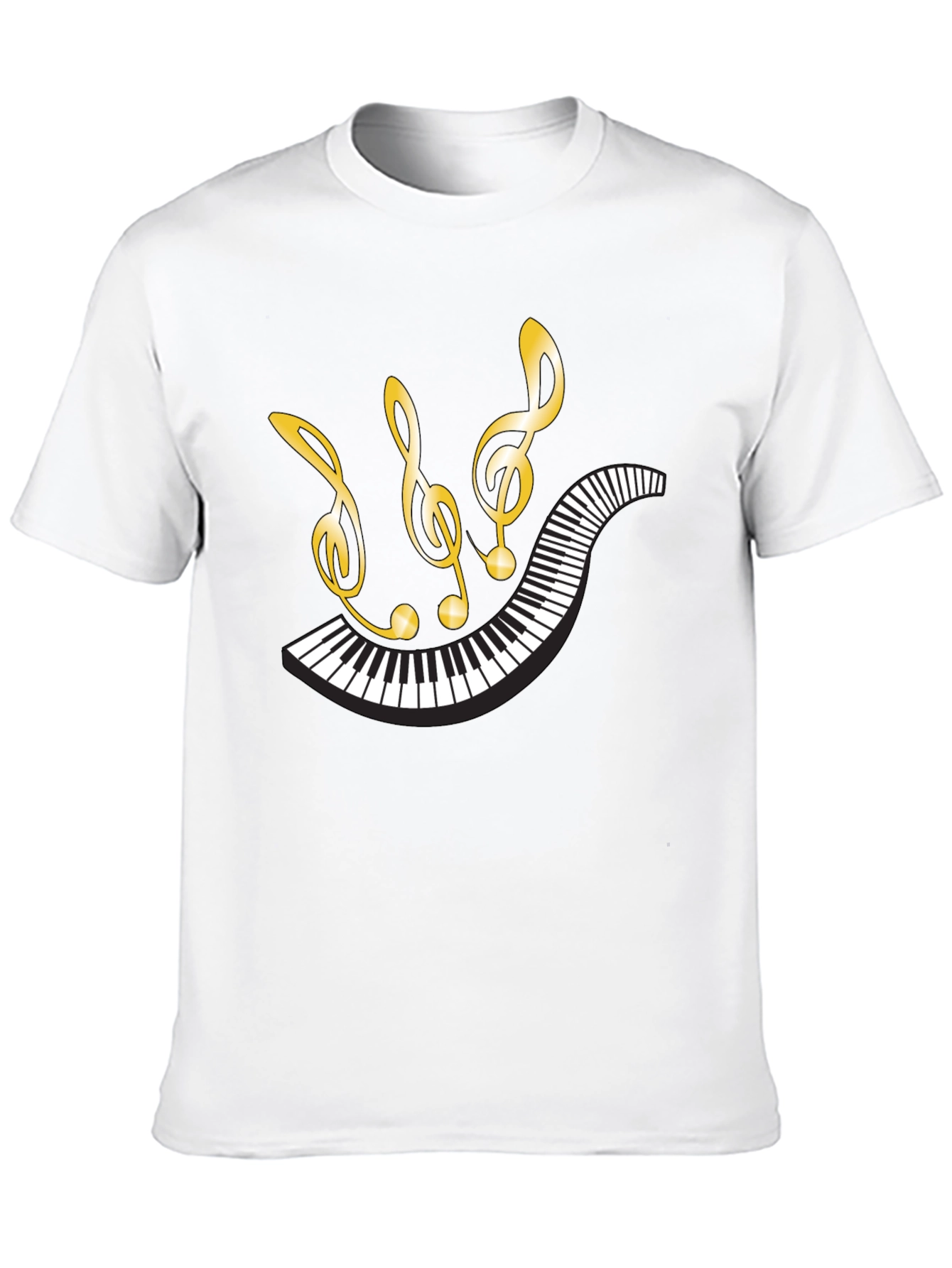 Musical Piano Notes Graphic Tee