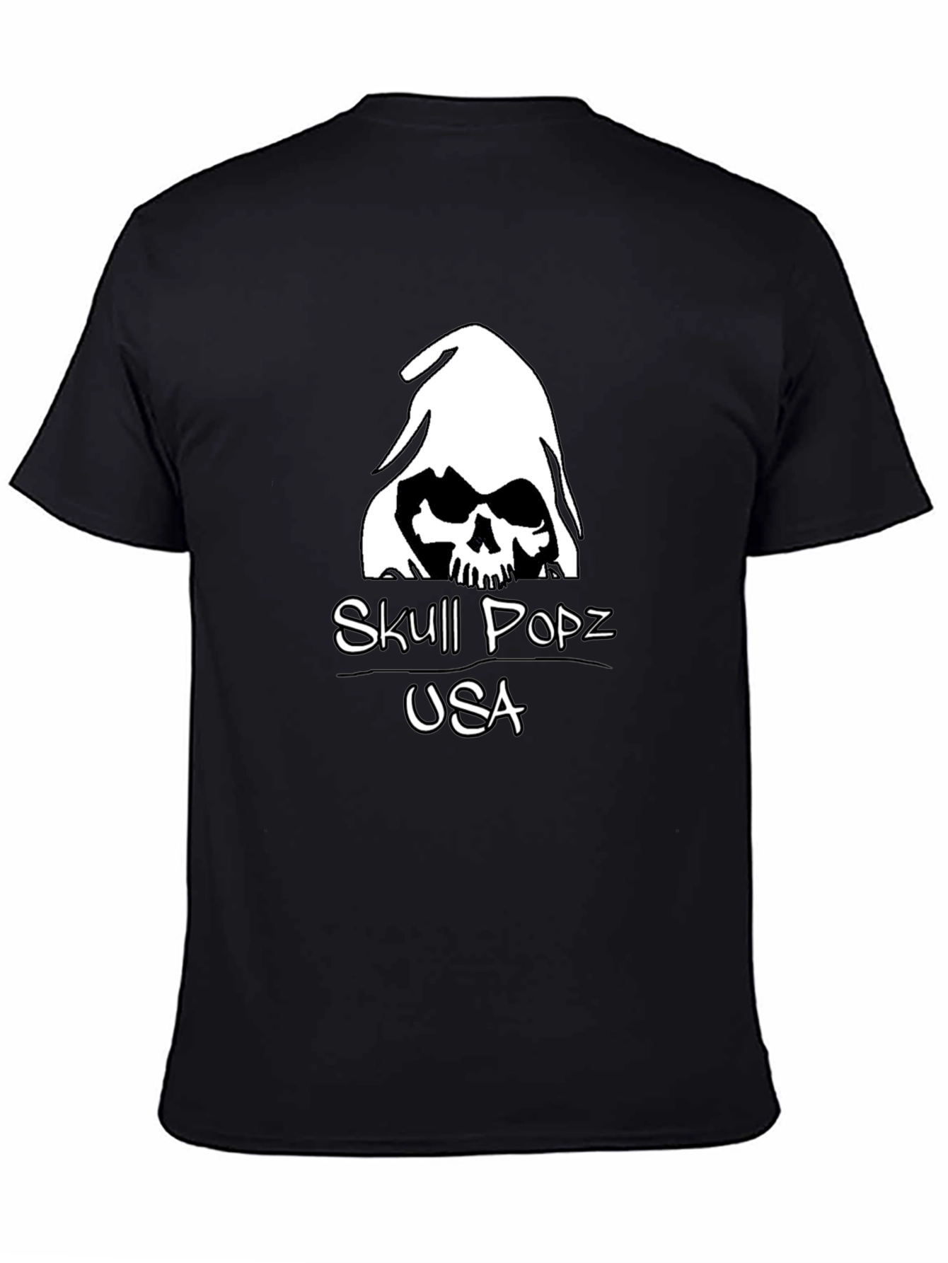 Skull Popz USA Black Graphic T-Shirt