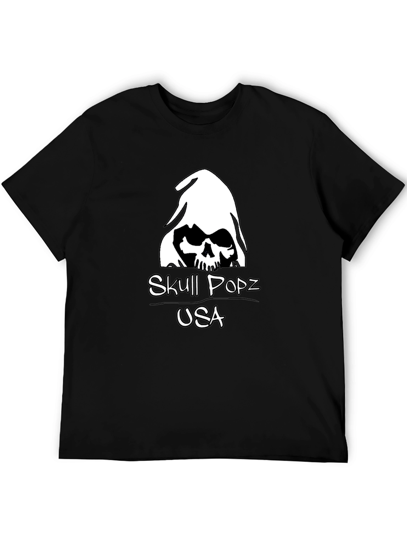 Skull Popz USA Black Graphic T-Shirt