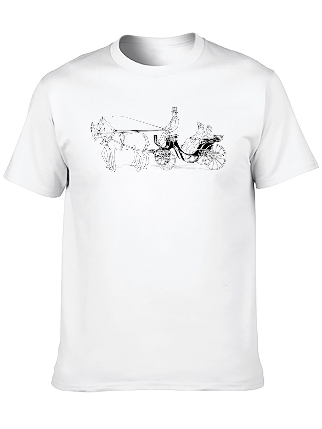 Elegant Horse-Drawn Carriage T-Shirt