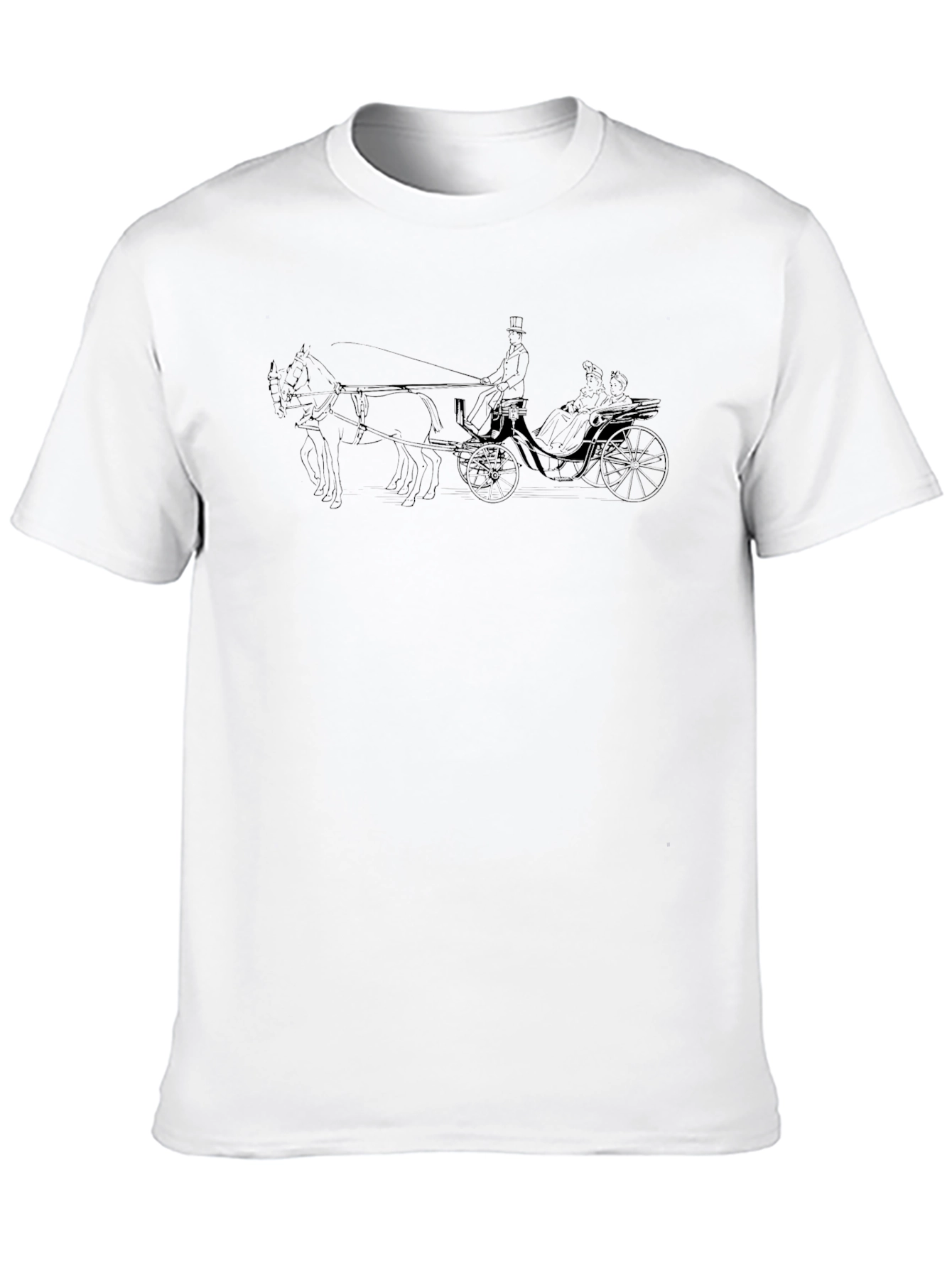 Elegant Horse-Drawn Carriage T-Shirt