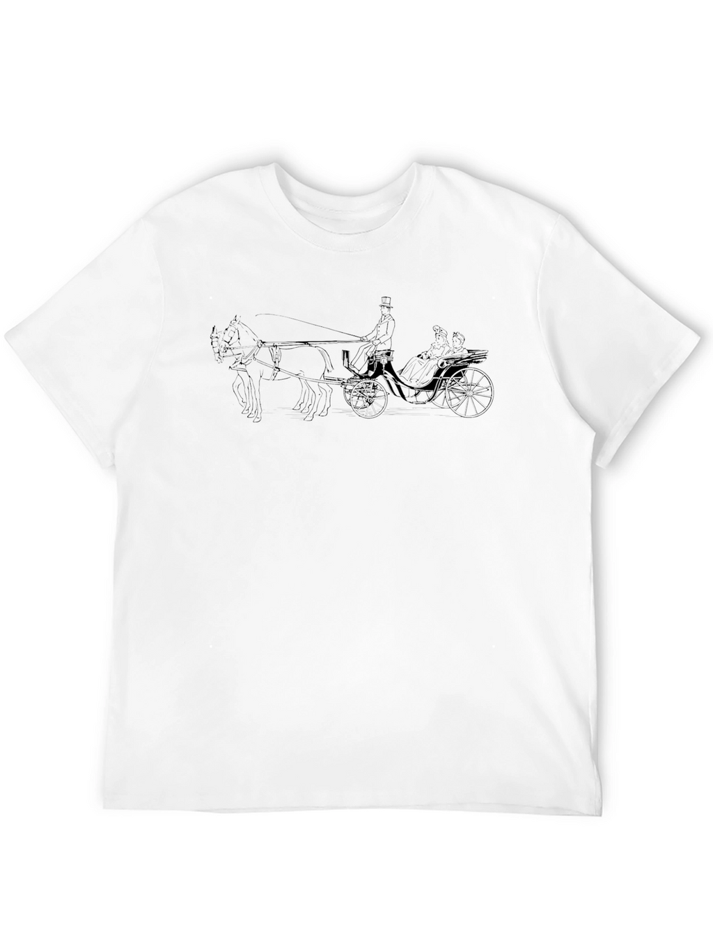 Elegant Horse-Drawn Carriage T-Shirt