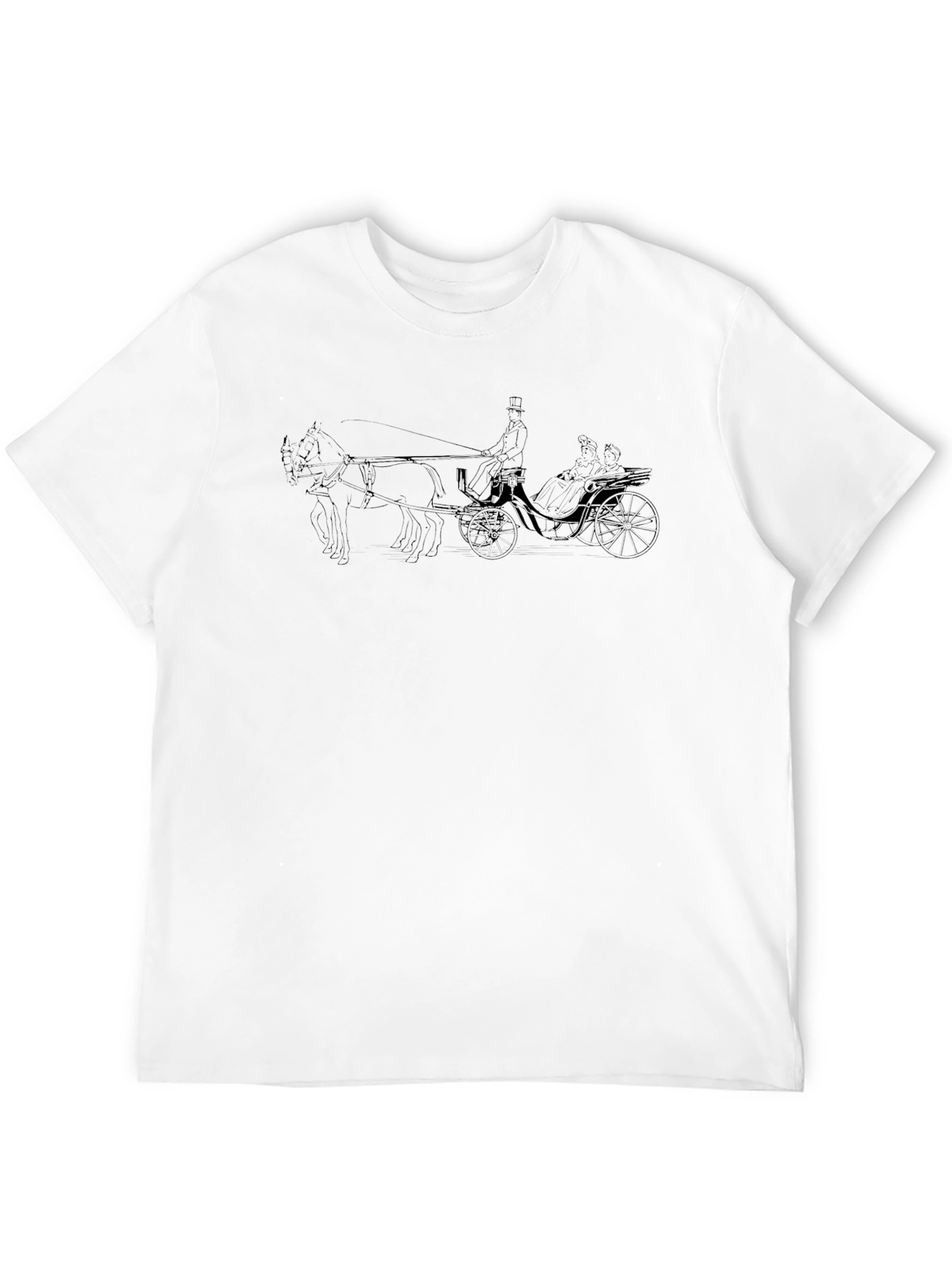 Elegant Horse-Drawn Carriage T-Shirt