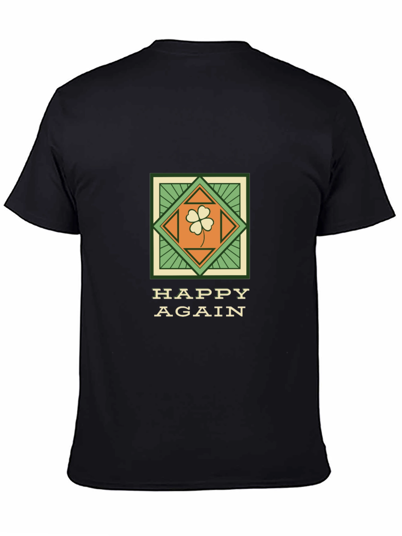 Happy Again Clover Graphic Tee - Casual St. Patricks Day Style