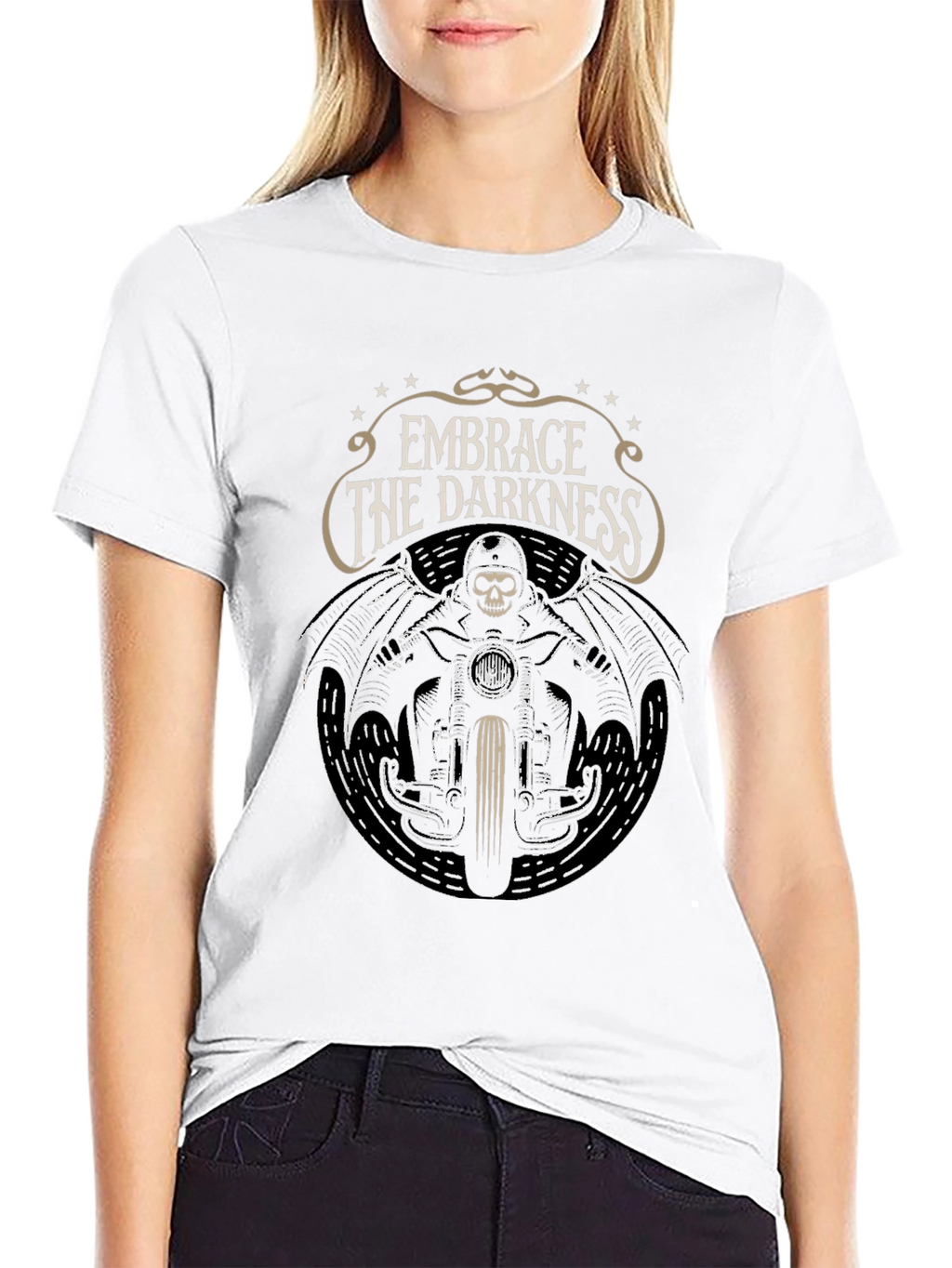 Embrace the Darkness Biker T-Shirt