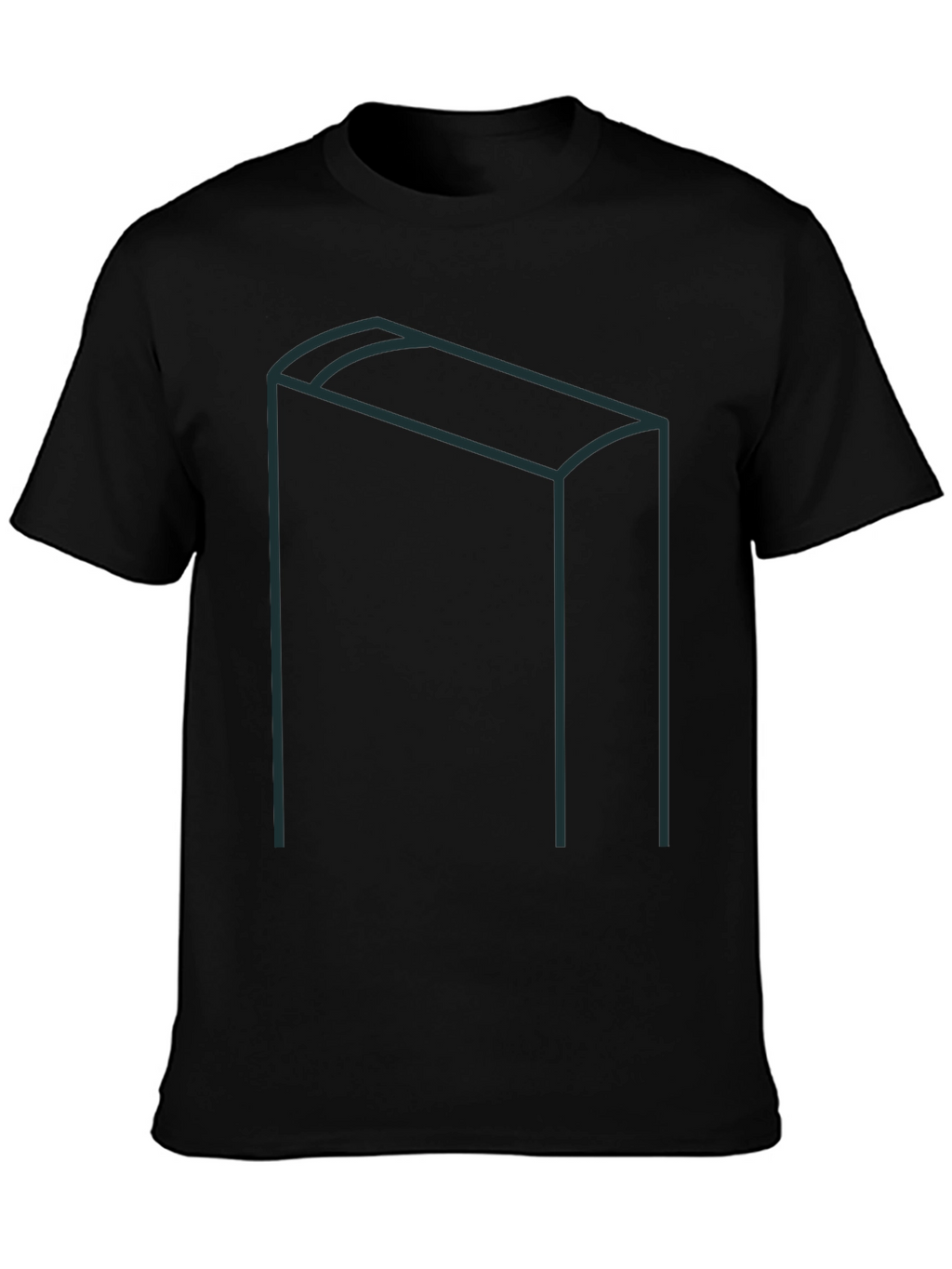 Modernist Geometric Graphic Tee - Black