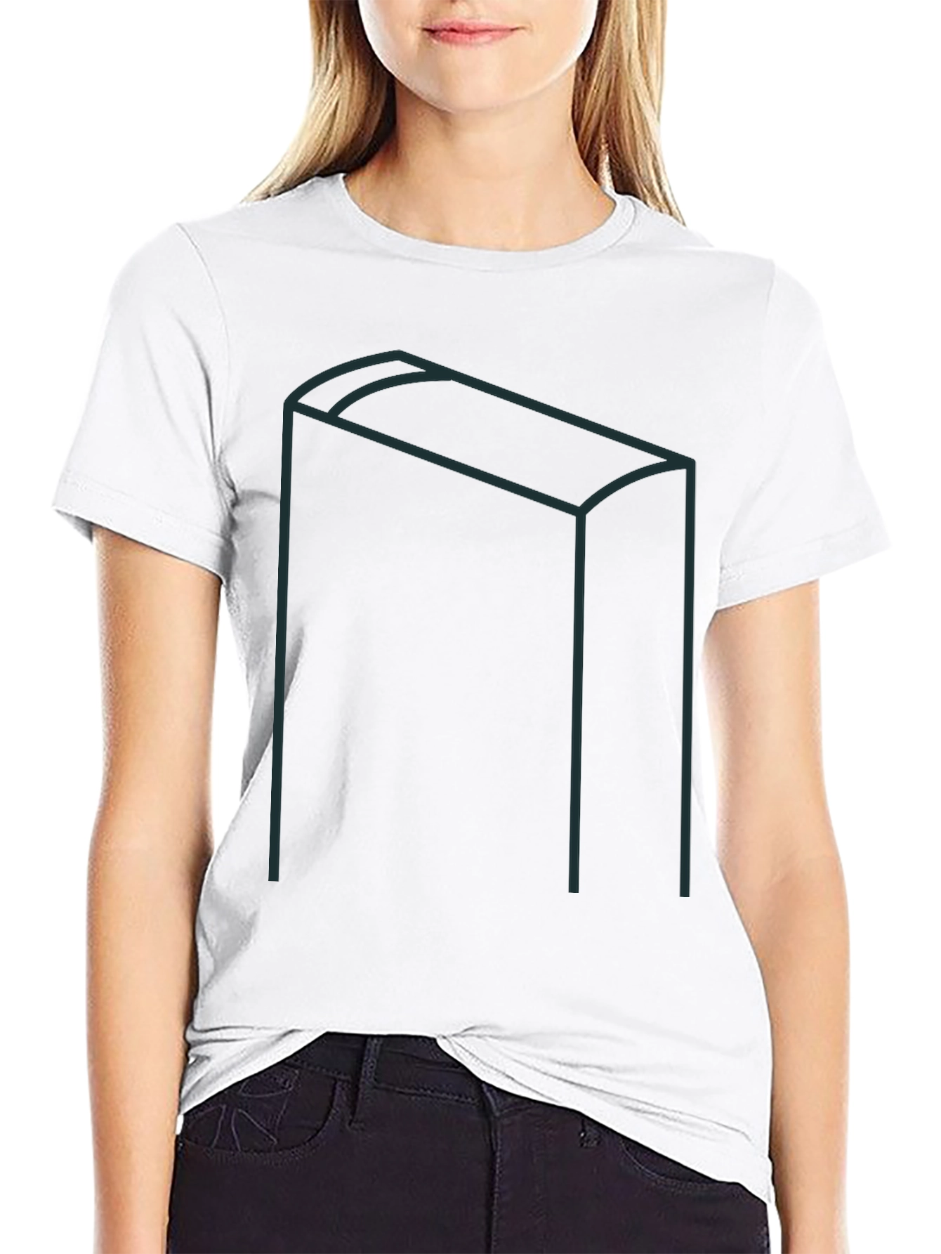 Modernist Geometric Graphic Tee - Black