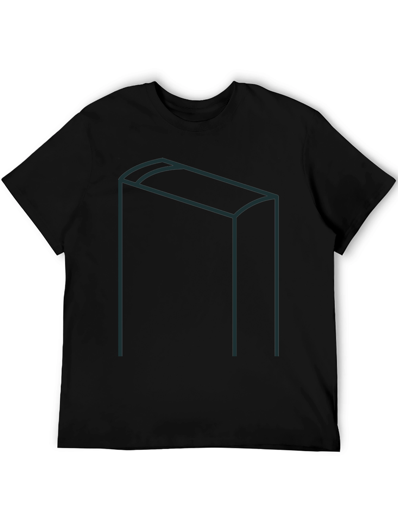 Modernist Geometric Graphic Tee - Black