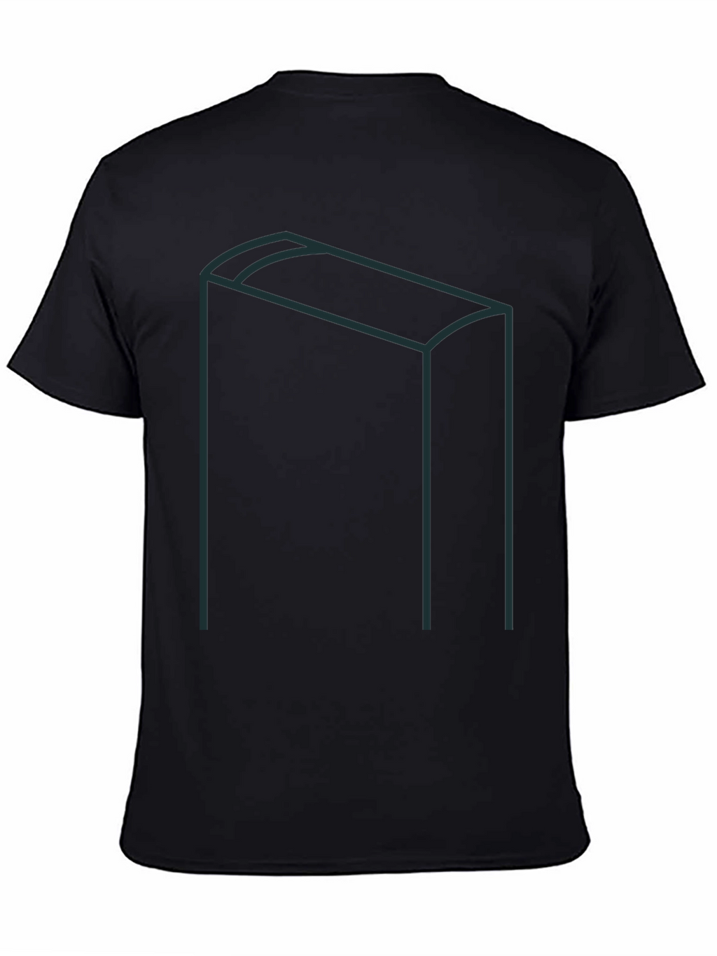 Modernist Geometric Graphic Tee - Black