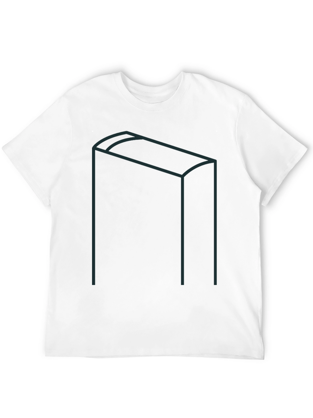 Modernist Geometric Graphic Tee - Black