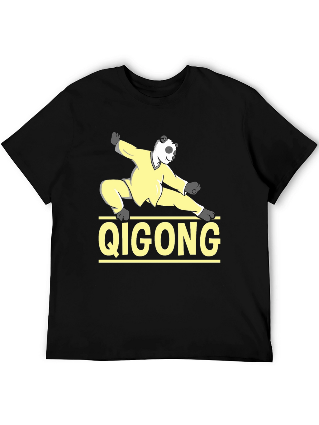 Panda Qigong Black T-Shirt