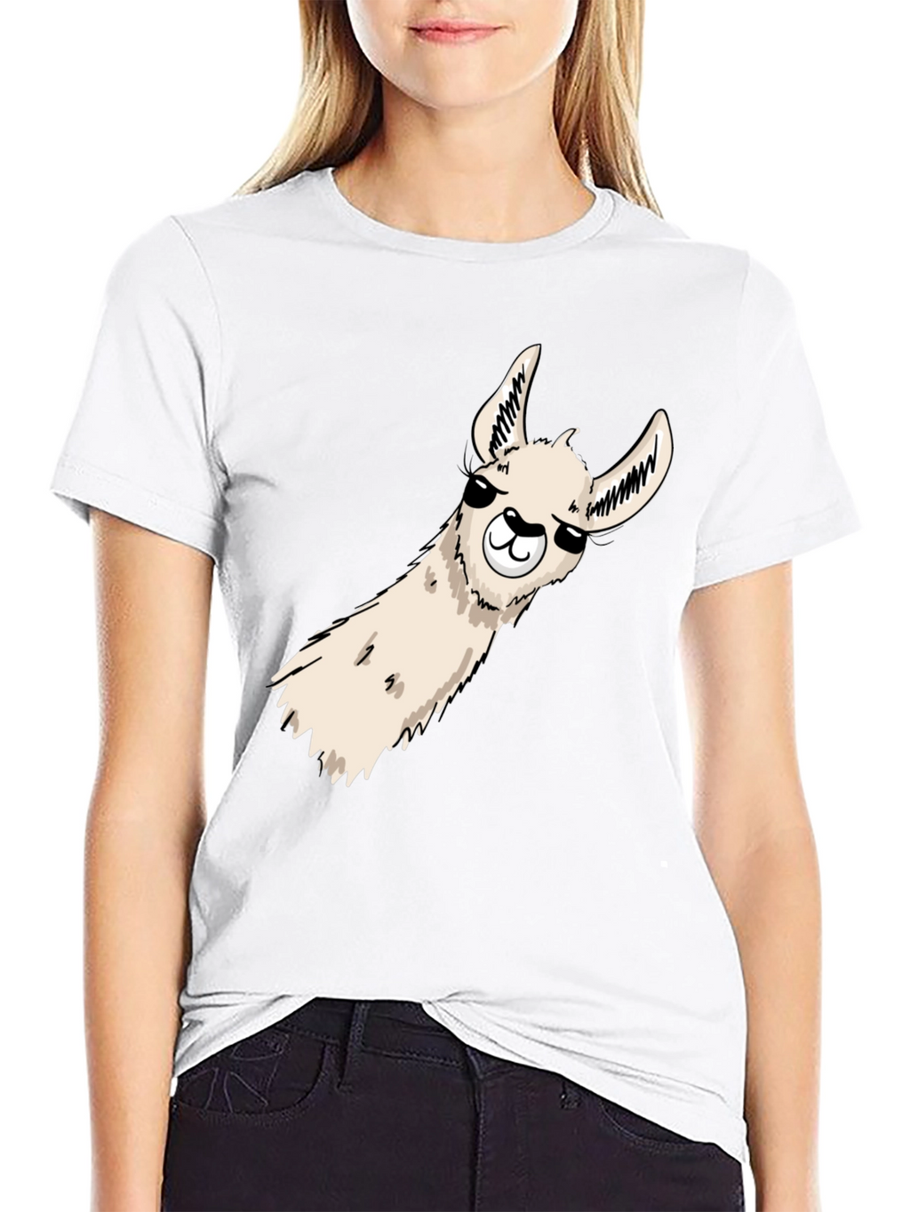 Llama Graphic Tee - Soft Cotton Blend