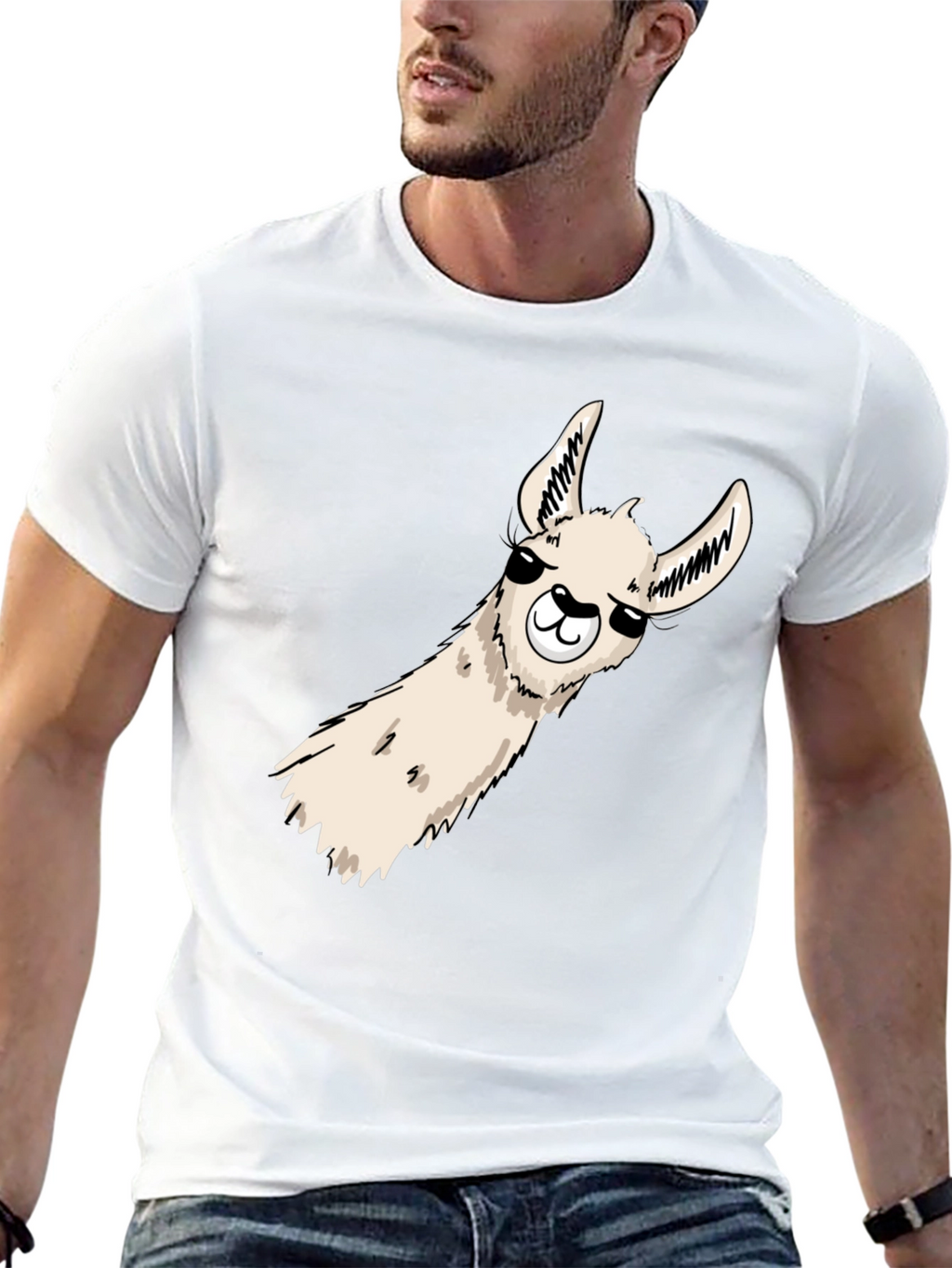 Llama Graphic Tee - Soft Cotton Blend
