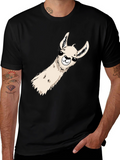 Llama Graphic Tee - Soft Cotton Blend