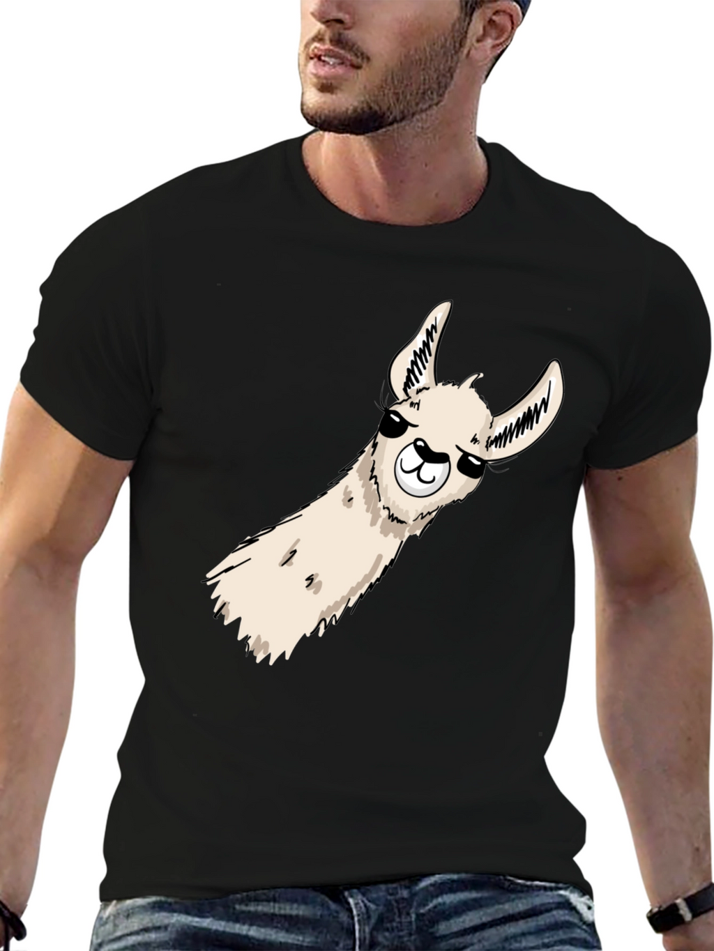 Llama Graphic Tee - Soft Cotton Blend